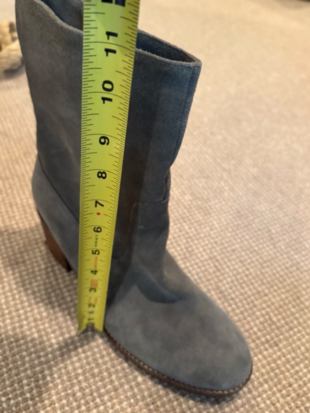 Gray Suede Mid Boot, Gentle Souls, size 9 - Picture 7 of 7